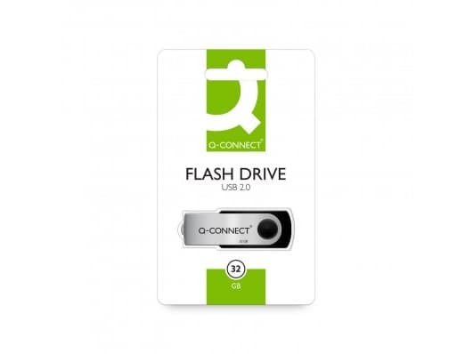Q-CONNECT KF76970, 32 GB, USB Type-A, 3.2 Gen 1 (3.1 Gen 1), Svivel, Rustfritt stål