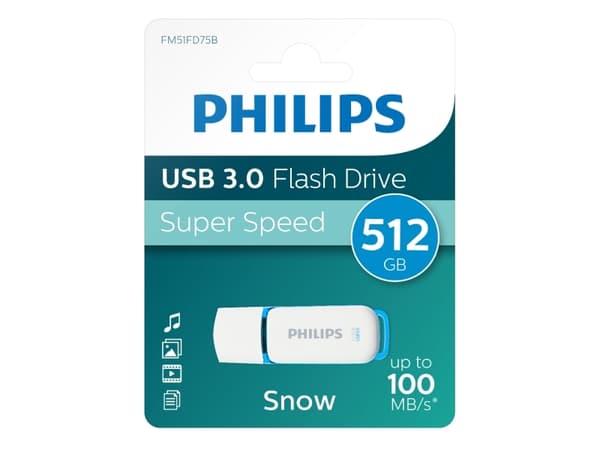 Philips FM51FD75B Snow Edition 3.0 - USB flash-enhet - 512 GB - USB 3.0
