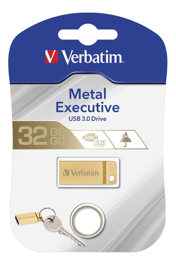 Verbatim Store 'n' Go Metal Executive Gold USB 3.0 Drive 32GB