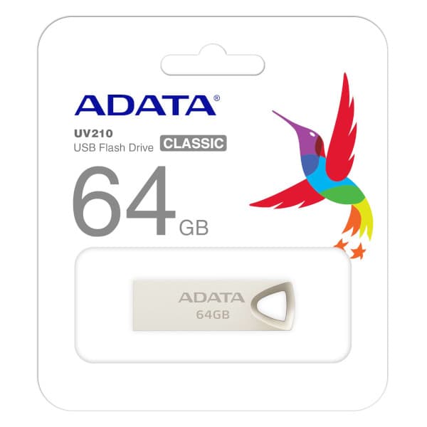 ADATA 64GB USB 2.0 Flash-minne UV210 - Guld