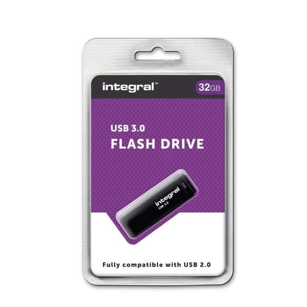 INTEGRAL - USB-stick - 32 GB - USB 3.0 - Svart