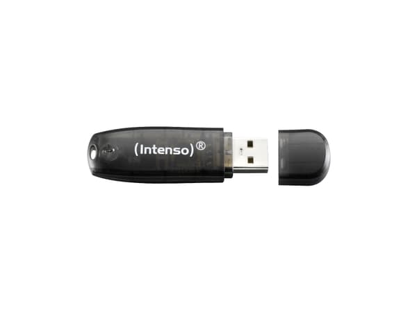 Intenso Rainbow Line - USB flash-enhet - 32 GB - USB 2.0 - svart, gul, röd (paket om 3)
