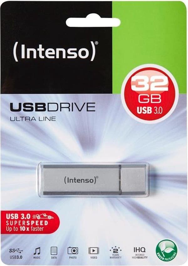 Intenso 32GB Ultra USB3.0 32GB USB 3.0 (3.1 Gen 1) USB-Typ-A-kontakt Silver USB-minne