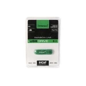 Intenso Rainbow Line - USB Flash Drive - 8GB - USB2.0 (3502460) Grøn