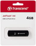 Miniatyrbild 2 av 4: Transcend JetFlash 350 4GB USB-minne (endast 8,5g) svart
