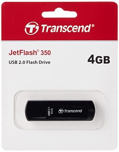 Transcend JetFlash 350 4GB USB-minne (endast 8,5g) svart