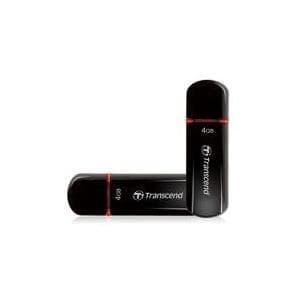 Transcend JetFlash 600 - USB-muistitikku - 4 Gt - USB2.0 - punainen (TS4GJF600) musta