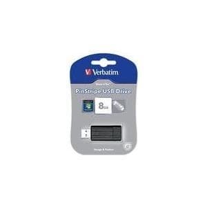 Verbatim Store n Go Pin Stripe USB-drev - USB-flashdrev - 8 GB - Sort (49062) Sort