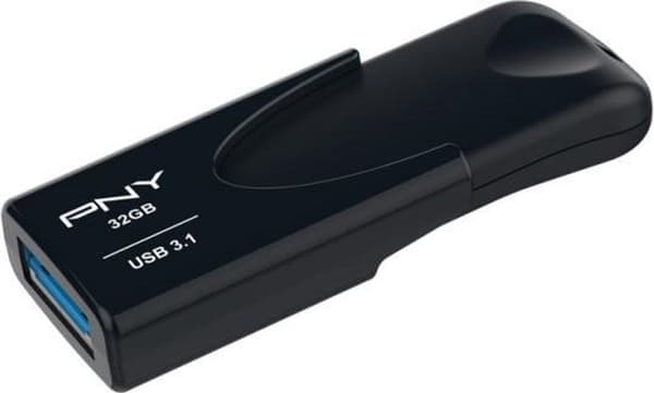 PNY Attache 4 3.1 USB-flashdrev 32 GB USB Type-A 3.2 Gen 1 (3.1 Gen 1) Sort Sort