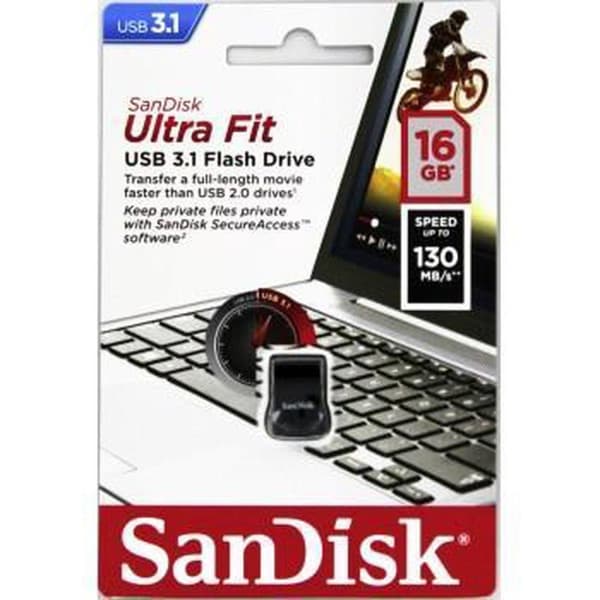 Sandisk Ultra Fit | 16 Gt | USB Type-A 3.1 -USB-tikku