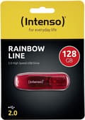 Miniatyrbild 7 av 9: Intenso Rainbow Line USB-minne 128 GB USB 2.0 Röd (transparent) 3502491