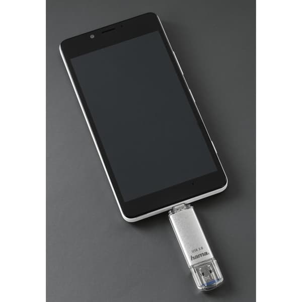 Hama 32 GB USB-hukommelsesnøgle med USB 3.0 & USB 3.1 Type-C (dobbelt USB-stick) & Amazon Basics - adapterkabel, USB Type-C-stik til USB-stik, USB 3.1