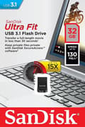 Miniatyrbild 2 av 7: Sandisk Ultra Fit USB-minne | 32GB USB | USB 3.1A - USB-minne