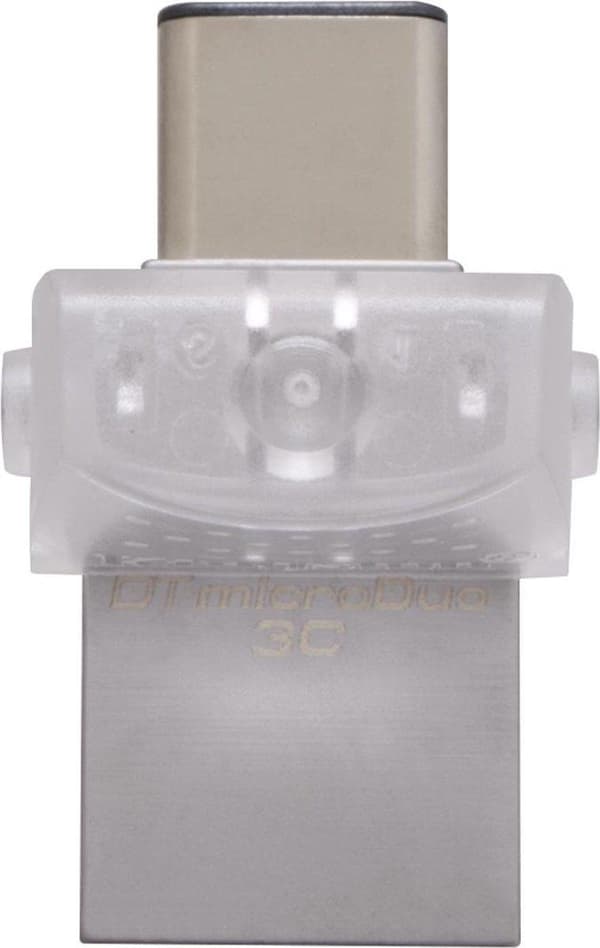 Kingston Technology DataTraveler microDuo 3C 128 GB USB-flashdrev USB Type-A / USB Type-C 3.2 Gen 1 (3.1 Gen 1) Sølv
