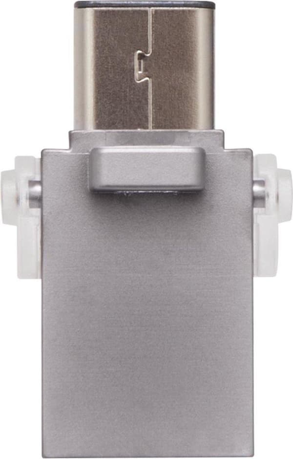 Kingston Technology DataTraveler microDuo 3C 128 GB USB-flashdrev USB Type-A / USB Type-C 3.2 Gen 1 (3.1 Gen 1) Sølv