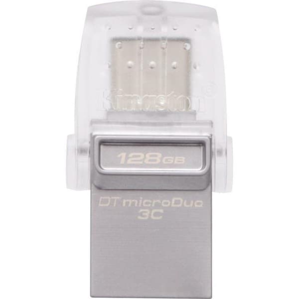Kingston Technology DataTraveler microDuo 3C 128 GB USB-flashdrev USB Type-A / USB Type-C 3.2 Gen 1 (3.1 Gen 1) Sølv