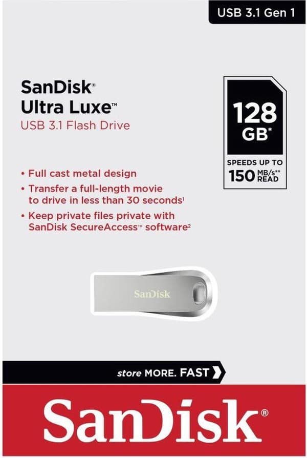 Sandisk Ultra Luxury | 128 GB |USB Typ 3.0A - USB-minne