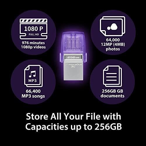 Kingston DataTraveler microDuo 3C - USB-flashdrev - 64GB - USB 3.2 Gen 1 / USB-C (DTDUO3CG3/64GB)