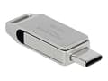 Miniatyrbild 3 av 5: Delock USB 3.2 Gen 1 USB-C + Type-A-minne 128 GB - metallhölje