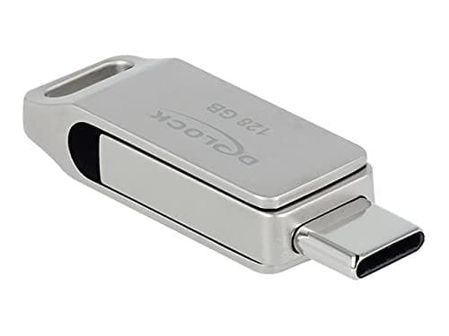 Delock USB 3.2 Gen 1 USB-C + Type-A-minne 128 GB - metallhölje
