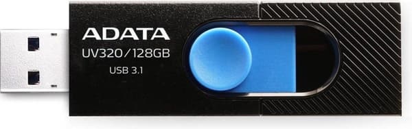 ADATA UV320 128 GB USB 3.1 (3.1 Gen 2) Kapacitet Svart, blått USB-minne