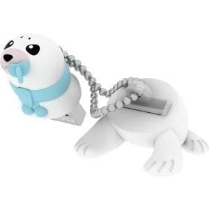 EMTEC Animalitos Marine Range M334 Baby Seal - USB-minne - 16GB - USB2.0 (ECMMD16GM334) Blå, Vit