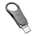 Miniatyrbild 3 av 3: Silicon Power C80 Dual USB USB-A / USB-C USB-minne 128GB - Grå