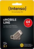 Pikkukuva 3 / 11: Intenso cMobile Line USB-tikku älypuhelin/tabletti Silver 64 Gt USB 3.2 Gen 1 (USB 3.0)