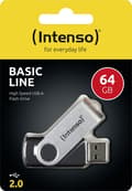 Miniatyrbild 2 av 4: Intenso Basic Line USB-minne 64 GB USB 2.0 Svart 3503490