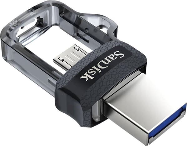 SanDisk Ultra® Dual Drive m3.0 USB-minne smartphone/surfplatta 256 GB Micro USB (OTG), USB 3.2 Gen 1 (USB 3.0)
