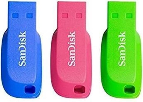 Sandisk Cruzer Blade 16GB USB-minne USB Type-A 2.0 Blå, Grön, Rosa Blå, Grön, Rosa