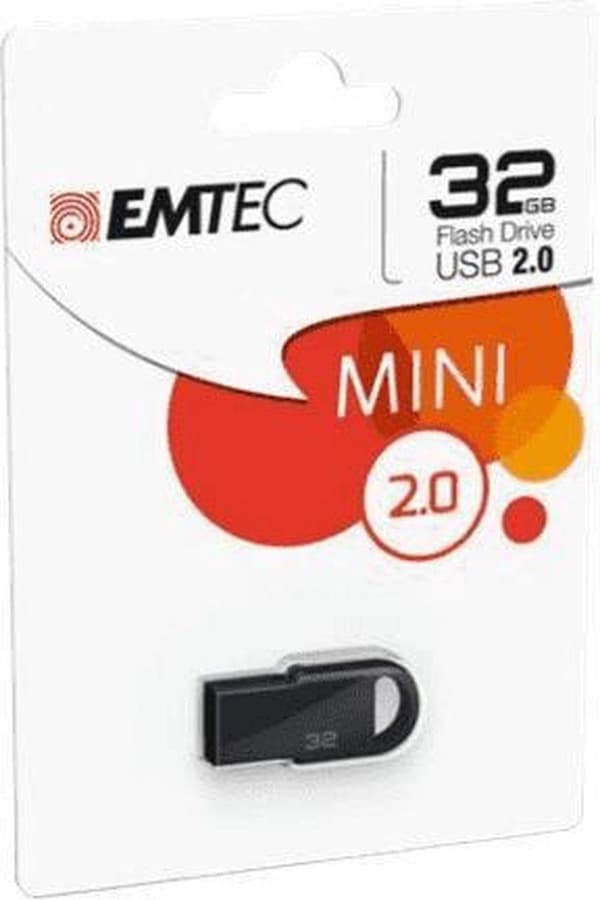 Emtec D250 Mini USB-minne 32 GB USB Type-A 2.0 Svart