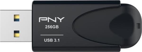 PNY Attache 4 3.1 USB-minne 256 GB USB Typ-A 3.2 Gen 1 (3.1 Gen 1) Svart Svart