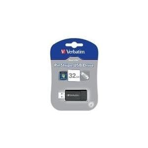 Verbatim Store n Go Pin Stripe USB-enhet - USB-minne - 32 GB - Svart (49064) Svart