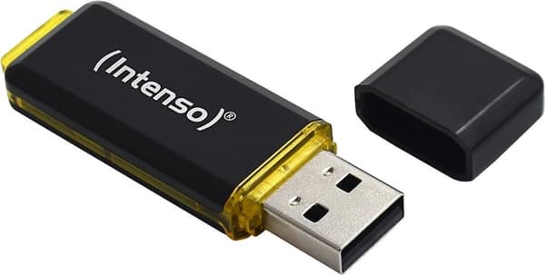 Intenso High Speed ​​​​Line USB-stick 128 GB USB 3.2 Gen 2 (USB 3.1) Sort, Gul 3537491