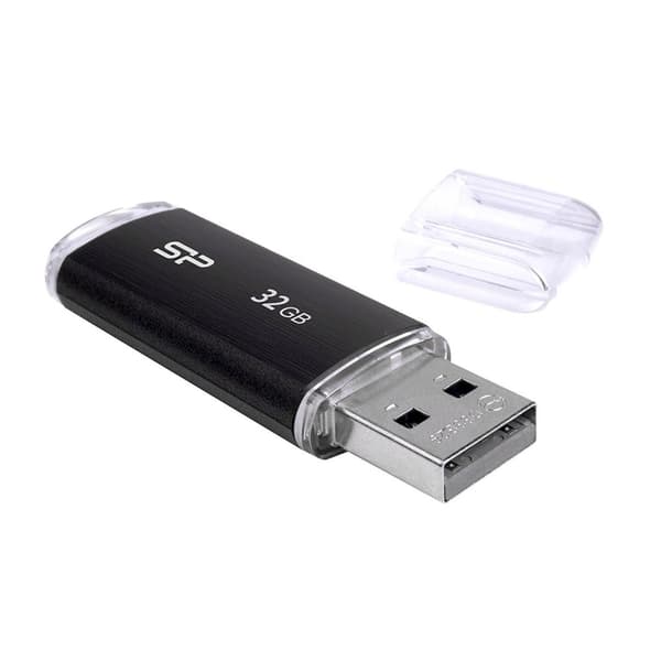 Silicon Power 32GB Ultima U02 USB 2.0 Flash Drive Svart