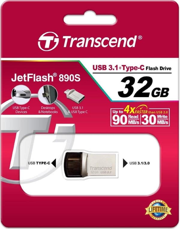 Transcend JetFlash 890 - USB stick - 32 GB