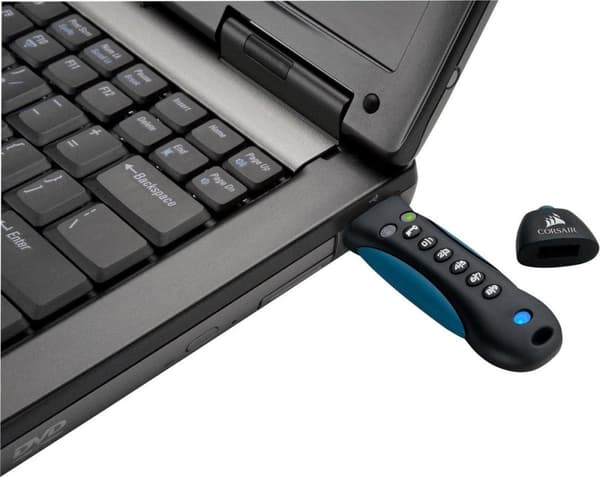 Corsair Padlock 3 64 Gt USB-muistitikku USB Type-A 3.2 Gen 1 (3.1 Gen 1) musta, sininen
