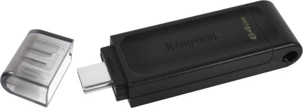 Kingston Technology DataTraveler 70 USB-minne 64 GB USB Type-C 3.2 Gen 1 (3.1 Gen 1) Svart
