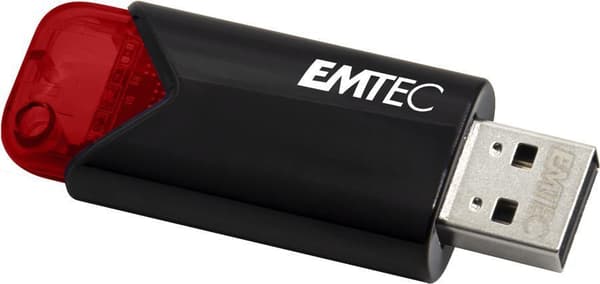 Emtec Click Easy USB-flashdrev 256 GB USB Type-A 3.2 Gen 1 (3.1 Gen 1) Sort - Rød (ECMMD256GB113) Sort, Rød