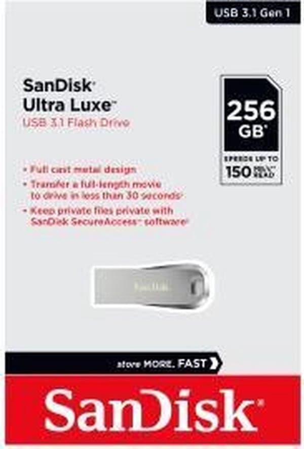 SanDisk Ultra Luxe 512 GB, USB 3.1, 150 MB/s