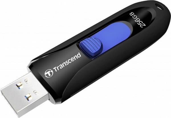 Transcend JetFlash® 790 USB-flashdrev 256 GB USB 3.2 Gen 2 (USB 3.1) Sort, Blå TS256GJF790K
