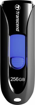 Miniatyrbillede 1 af 7: Transcend JetFlash® 790 USB-flashdrev 256 GB USB 3.2 Gen 2 (USB 3.1) Sort, Blå TS256GJF790K