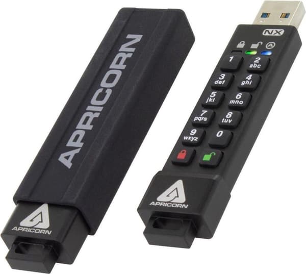 Apricorn ASK3 USB-muistitikku 8 Gt USB Type-A 3.2 Gen 1 (3.1 Gen 1) Musta