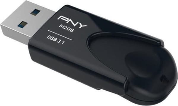 PNY Attache 4 3.1 USB-minne 512 GB USB Typ-A 3.2 Gen 1 (3.1 Gen 1) Svart