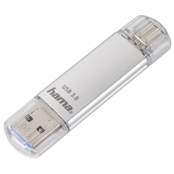 Hama C-Laeta USB Stick 256 GB USB Type-A / USB Type-C 3.2 Gen 1 (3.1 Gen 1) silver (00181075)