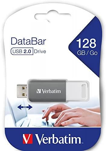 Verbatim DataBar - USB-minne - 128GB - USB 2.0 - Grå