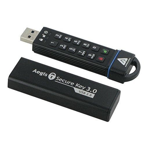 Apricorn Aegis Secure Key 3.0 - USB-minne - Krypterad - 480 GB - USB 3.0 - FIPS 140-2 Nivå 3
