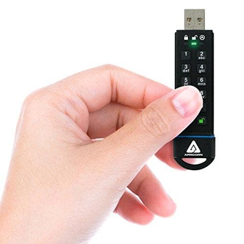 Apricorn Aegis Secure Key 3.0 - USB-minne - Krypterad - 480 GB - USB 3.0 - FIPS 140-2 Nivå 3