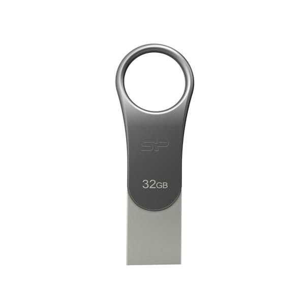Silicon Power Mobile C80 - USB stick - 32 GB Titanium